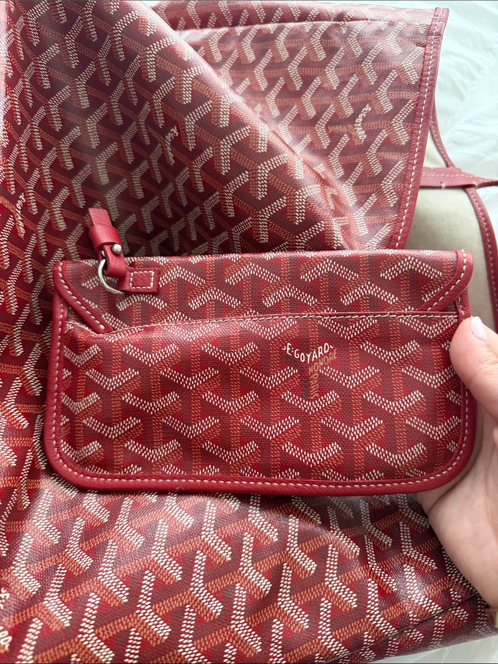 Goyard Red St Louis PM tote - Picture 5 of 11